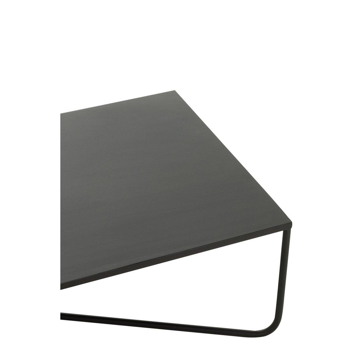 J-Line Couchtisch Cross Frame – Metall – Schwarz