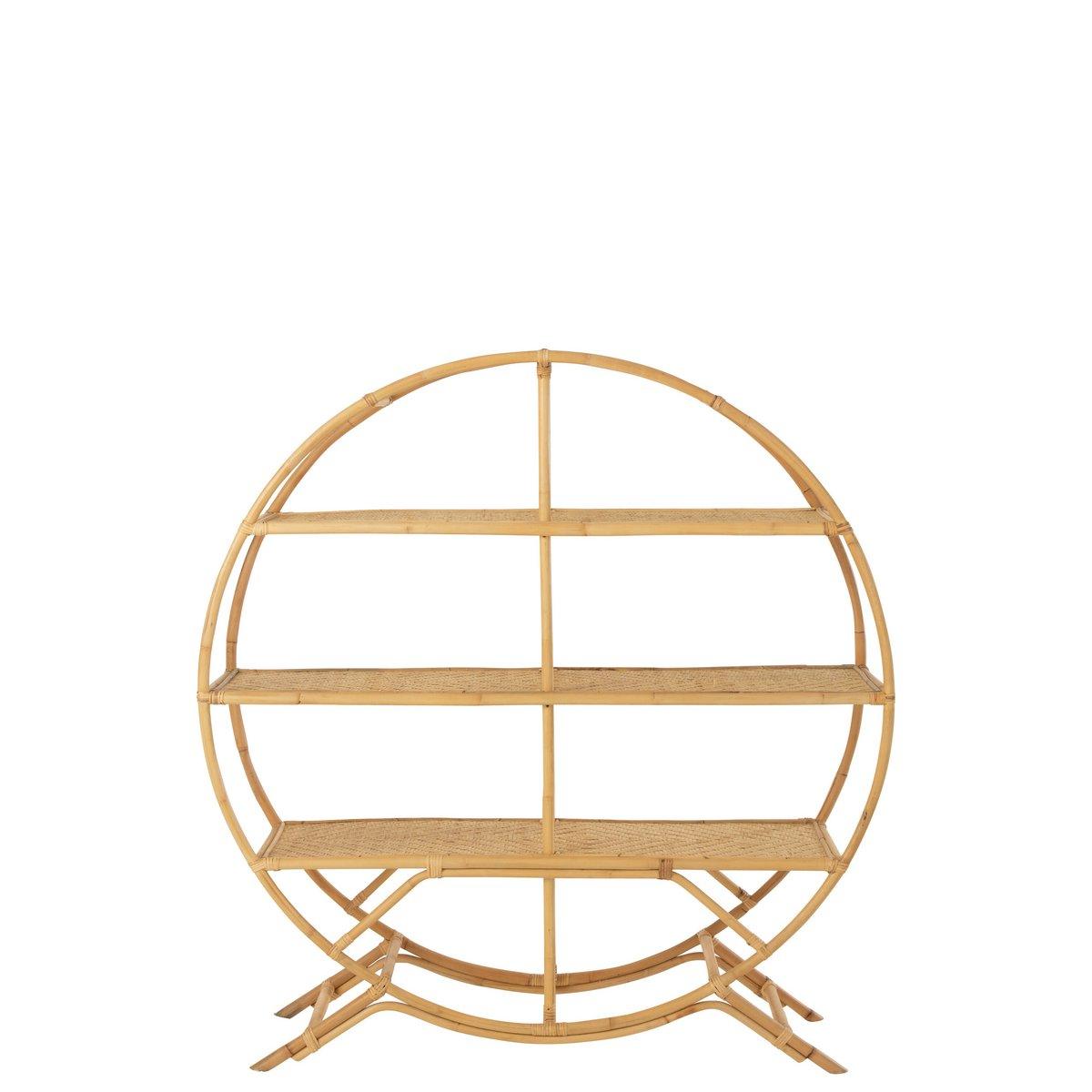 J-Line Rack 3 Regale Rattan Natur