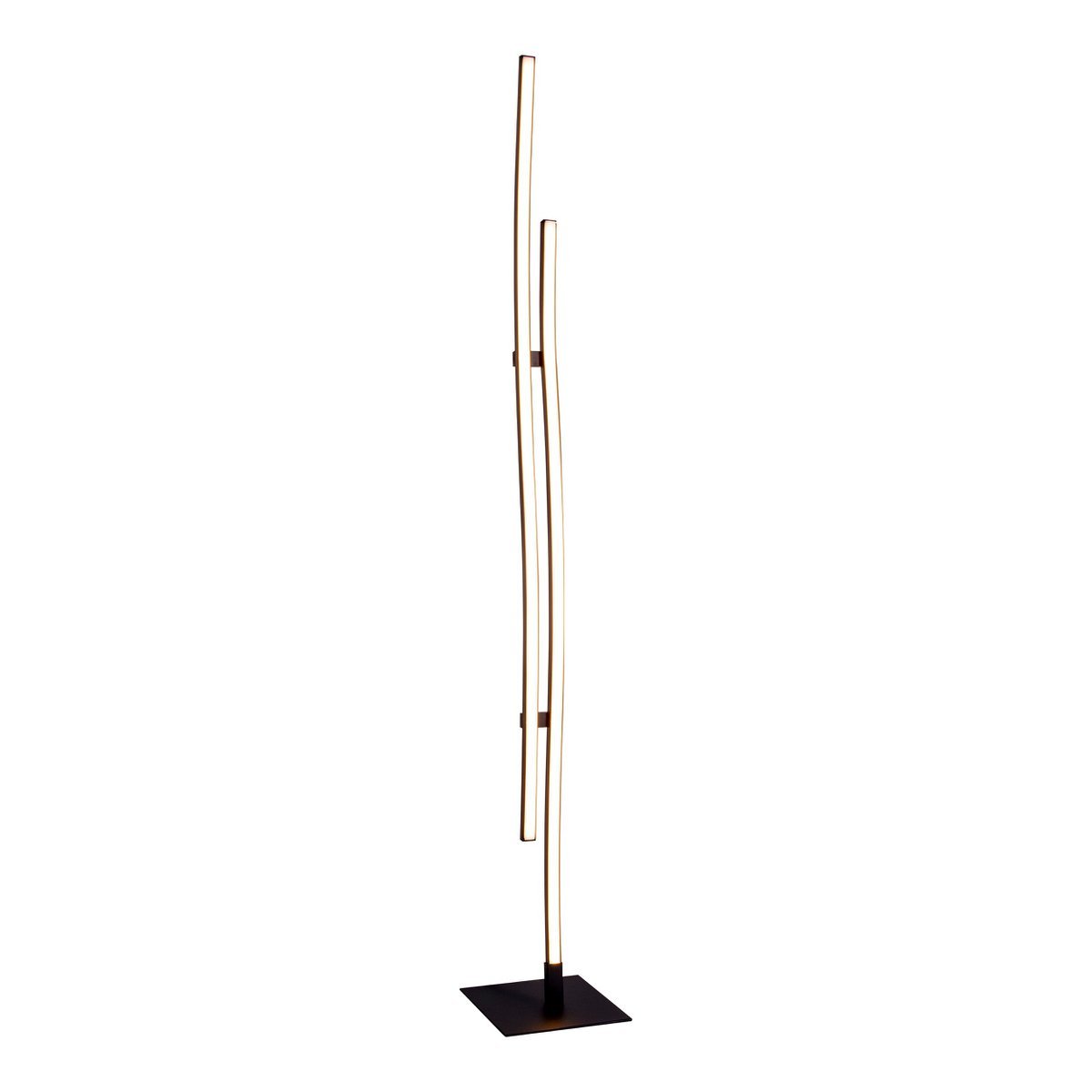 LED Stehleuchte "ONDA" h: 130cm, Stehleuchte, Metall und Kunststoff in Schwarz, integrierte LED, Beleuchtung für Wohnzimmer, Esszimmer oder Büro