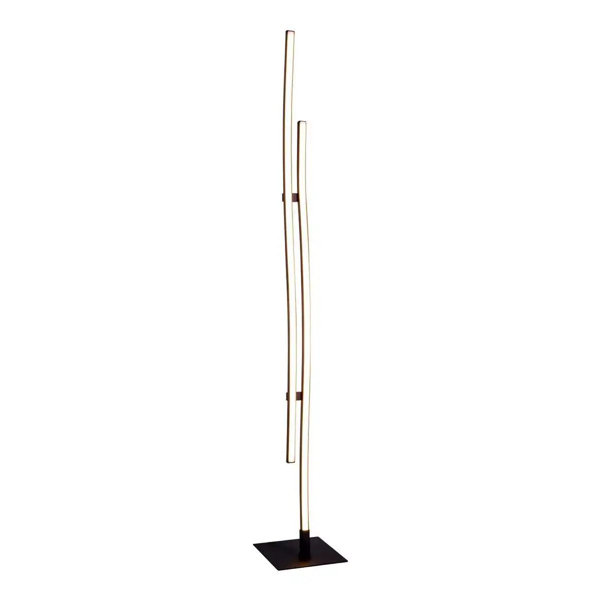 LED Stehleuchte "ONDA" h: 130cm, Stehleuchte, Metall und Kunststoff in Schwarz, integrierte LED, Beleuchtung für Wohnzimmer, Esszimmer oder Büro
