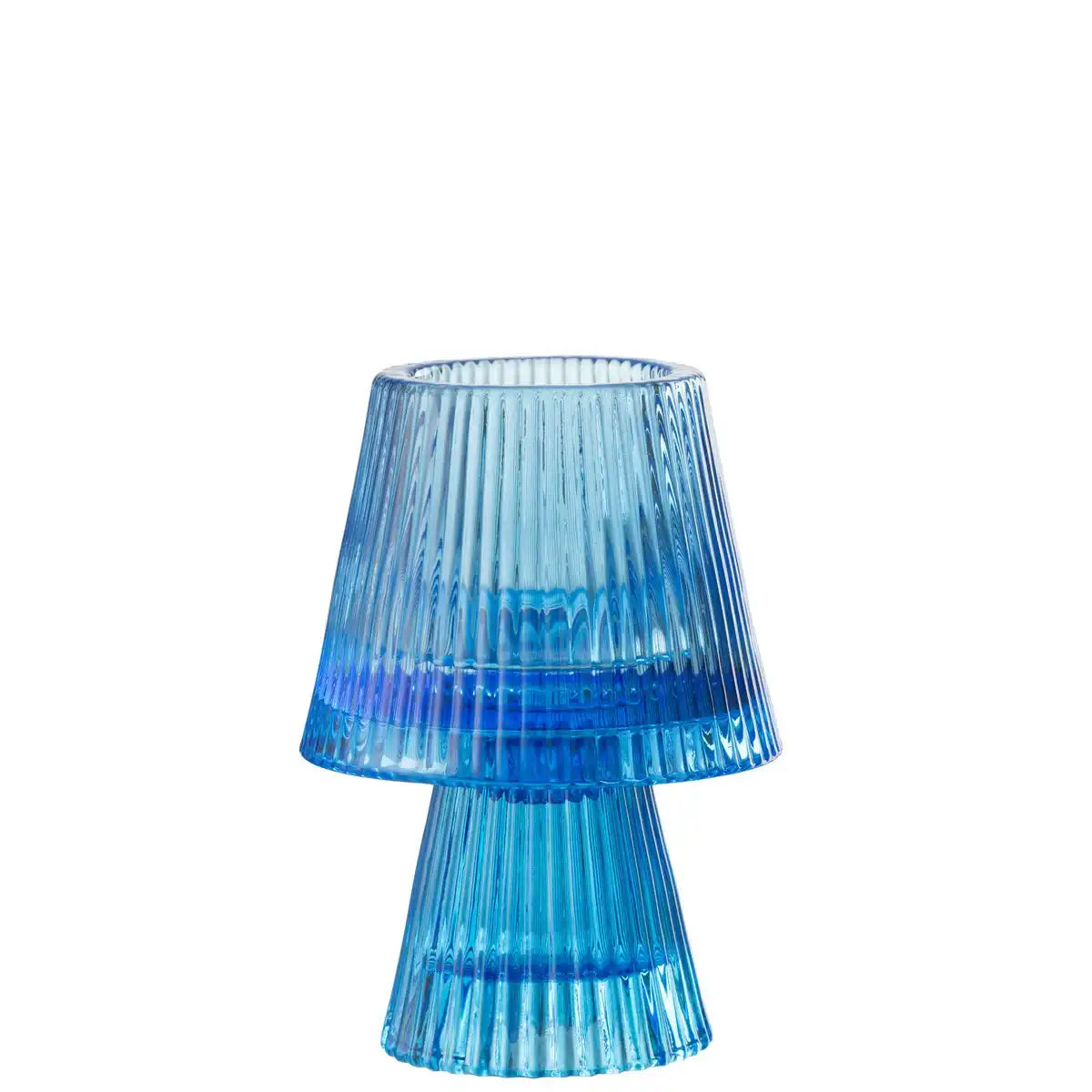 J-Line Teelichthalter Hutglas Blau