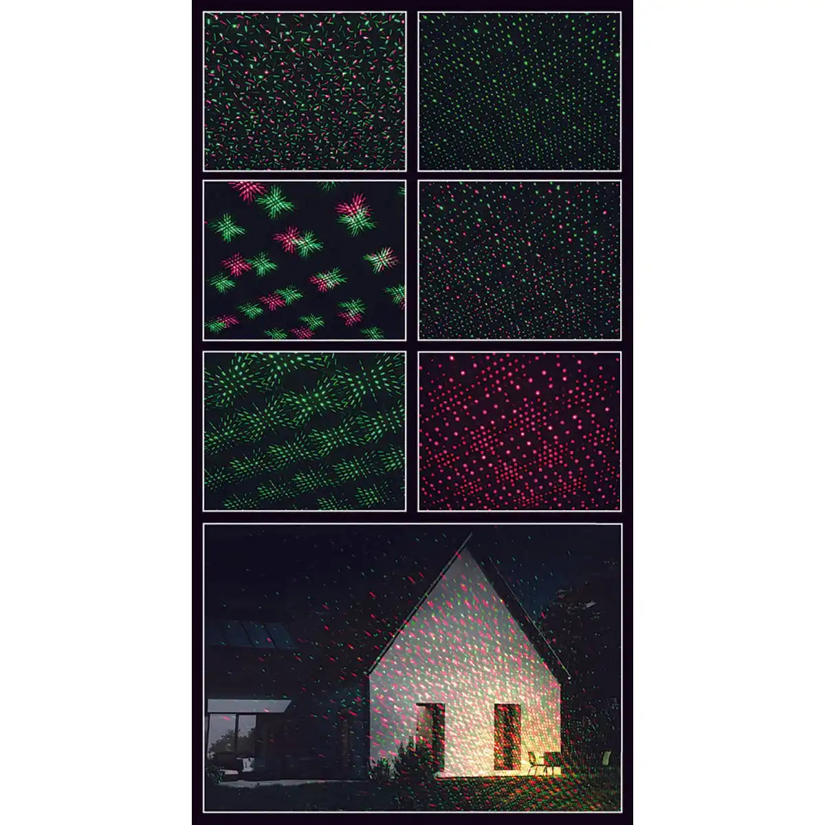 Laser-Außenerdspieß m. Projektor , Erdspieß aus Kunststoff, bunt, mit integrierter LED, Strahler für Außen