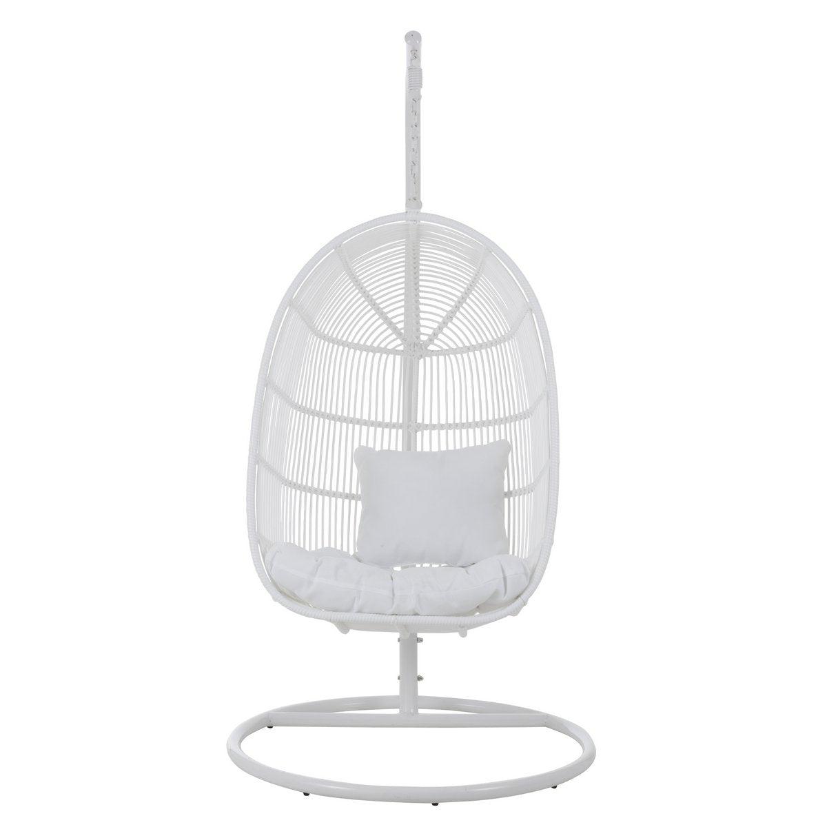 J-Line Hängesessel Oval Stahl Weiß