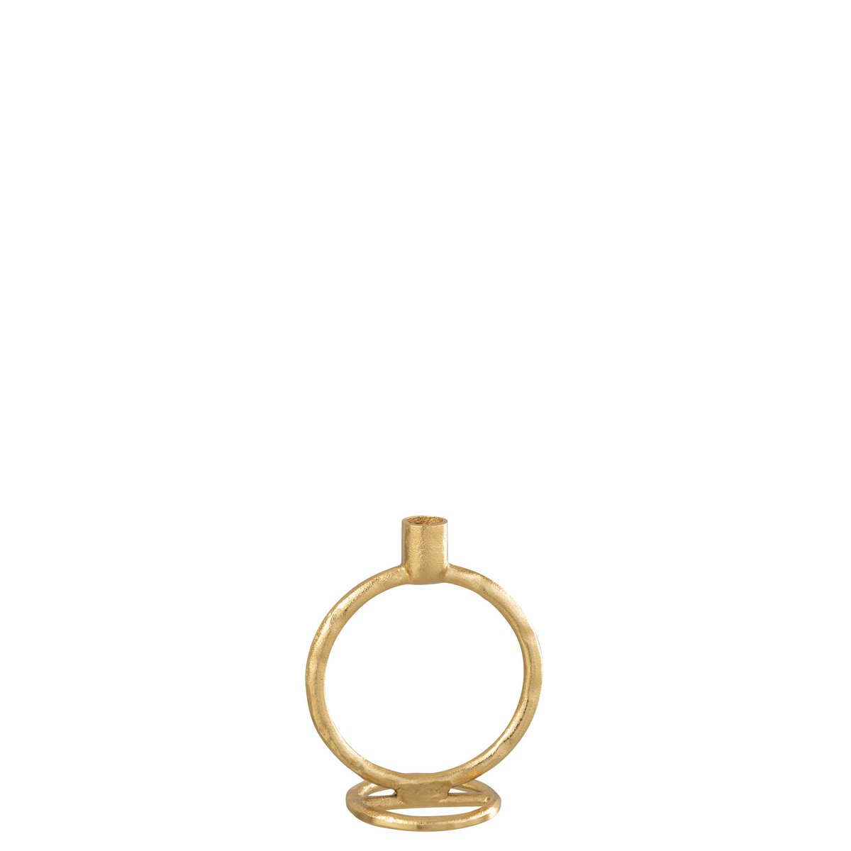 J-Line Kerzenhalter Ring – Aluminium – Gold – groß