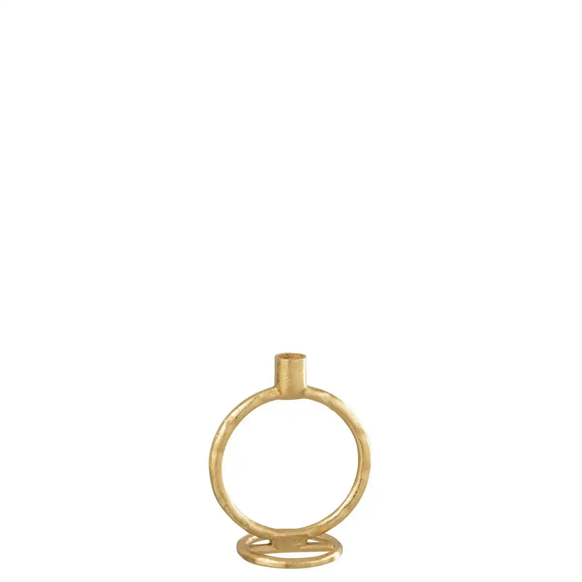 J-Line Kerzenhalter Ring – Aluminium – Gold – groß