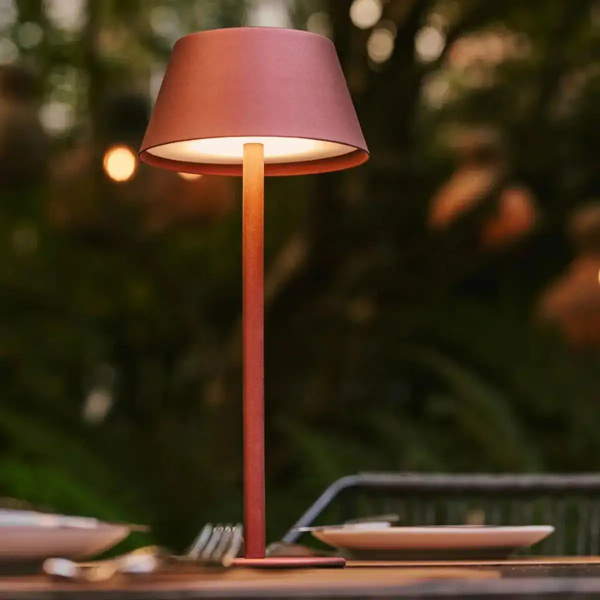 Milou Bronze - Tischlampe ohne Kabel l moderne, Design- und 3 Lichtmodi