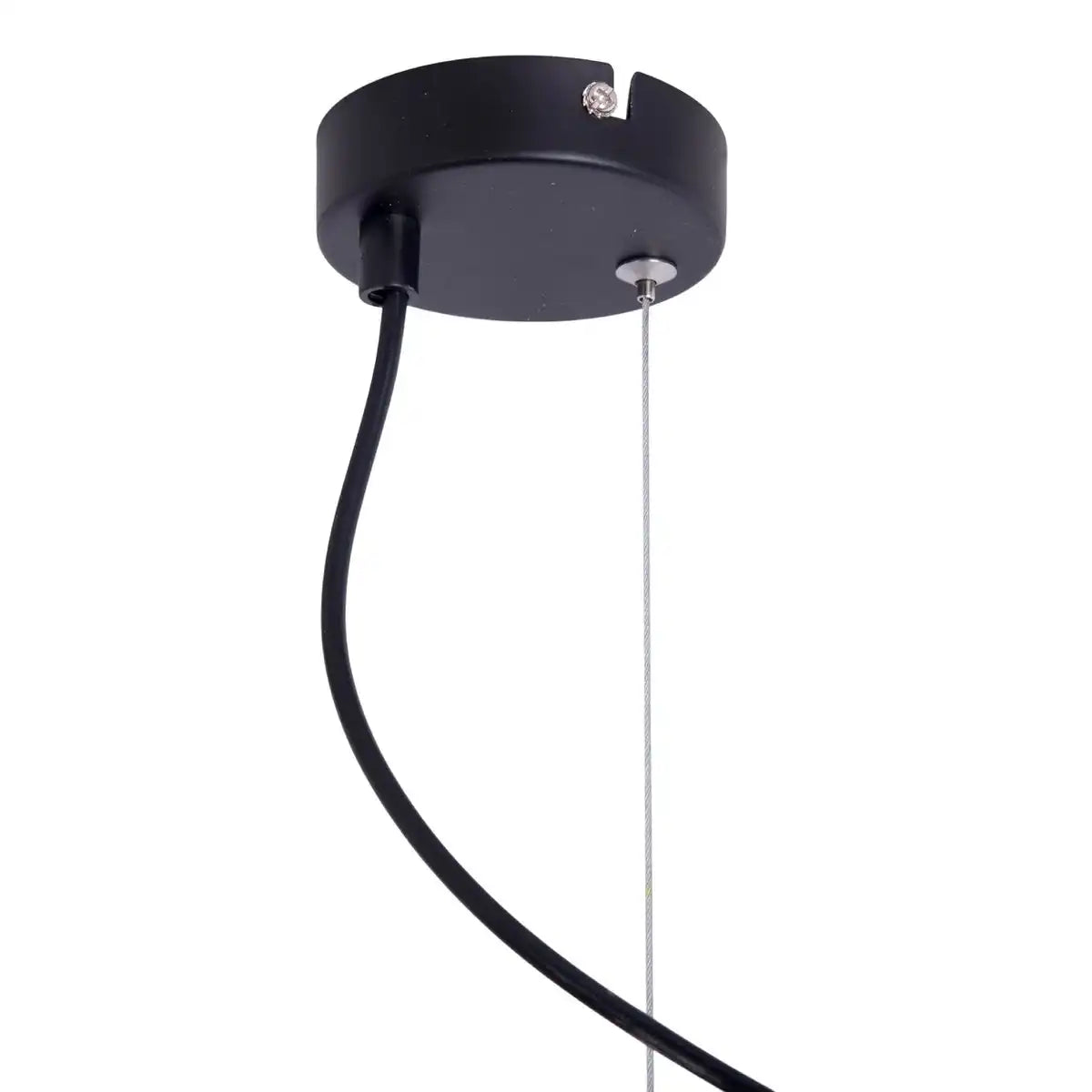 4er-Pendelleuchte "TRITON" aus schwarzem Metall in Schwarz, mit E27-Fassung, Beleuchtung für Wohnzimmer, Esszimmer oder Büro.