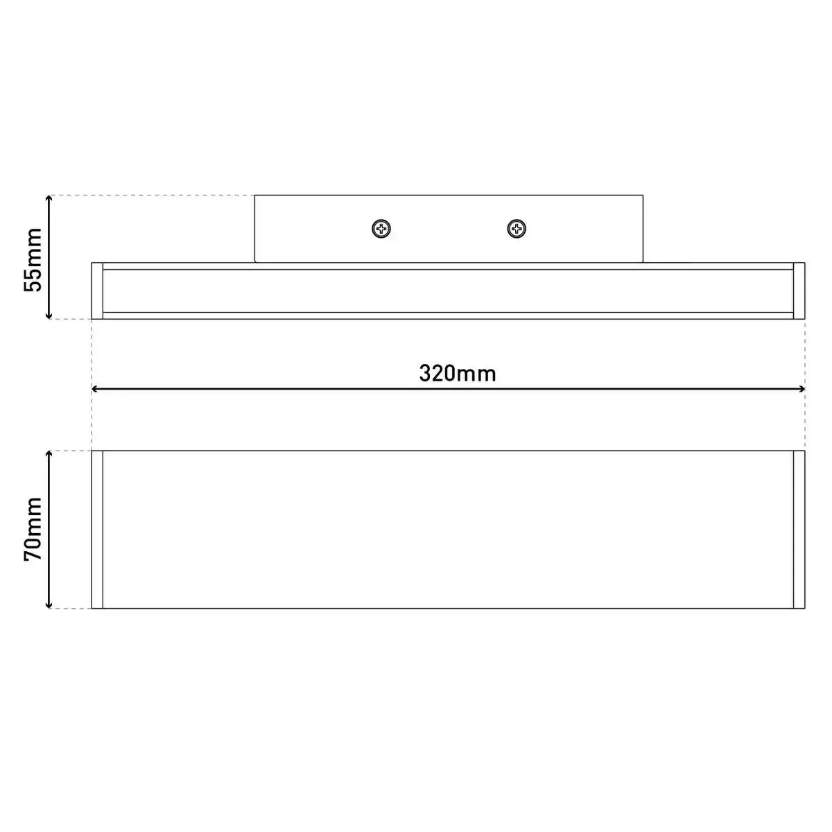 LED Wandleuchte "DUBAI", moderne Wandlampe aus Aluminium und Kunststoff, fest verbaute LEDs, 32 cm lang bzw. hoch. Ideal für die Ausleuchtung von Eingangsbereichen, Fluren, zur Strukturierung von großen Wandflächen