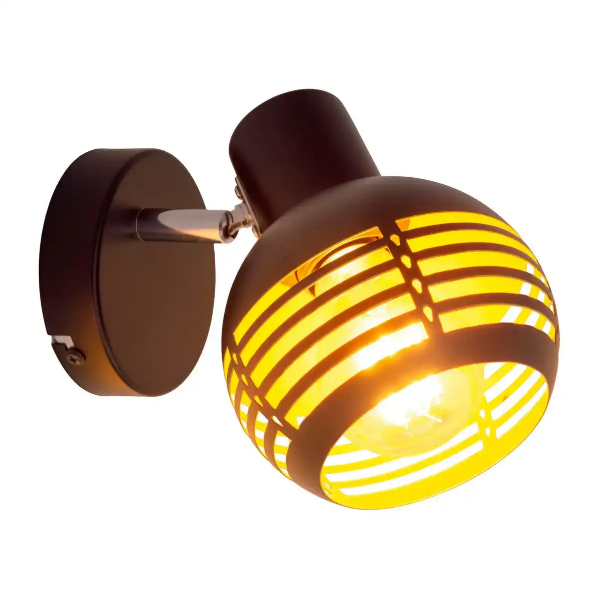 1er Wand- und Deckenleuchte, Spot "CASCO" aus Metall in Schwarz, und Gold, mit E27-Fassung, 23 x 12 x 14 cm. Stilvolle Beleuchtung für Wohnzimmer, Esszimmer oder Küche.