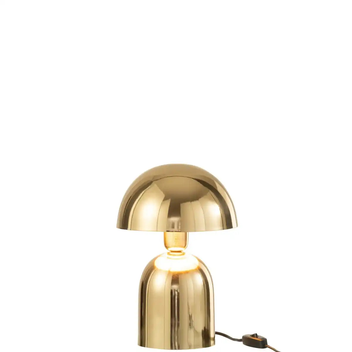 J -Line Tischlampe Pilz - Metall - glänzendes Gold