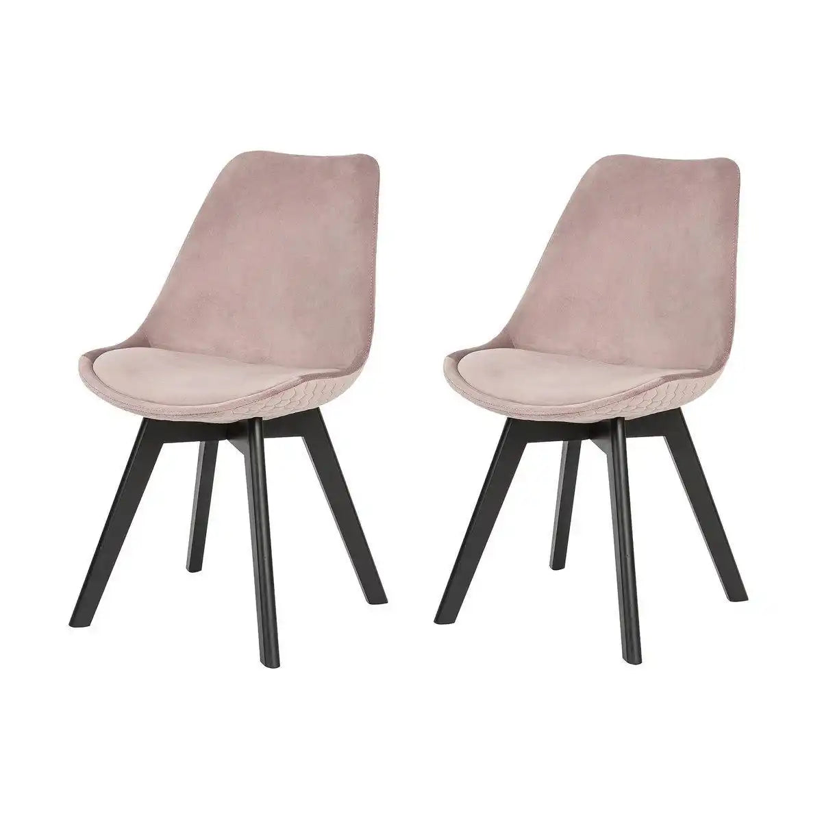 2er Set Armlehnstuhl Esszimmerstuhl Set rose Samt - HomeDesign Knaus