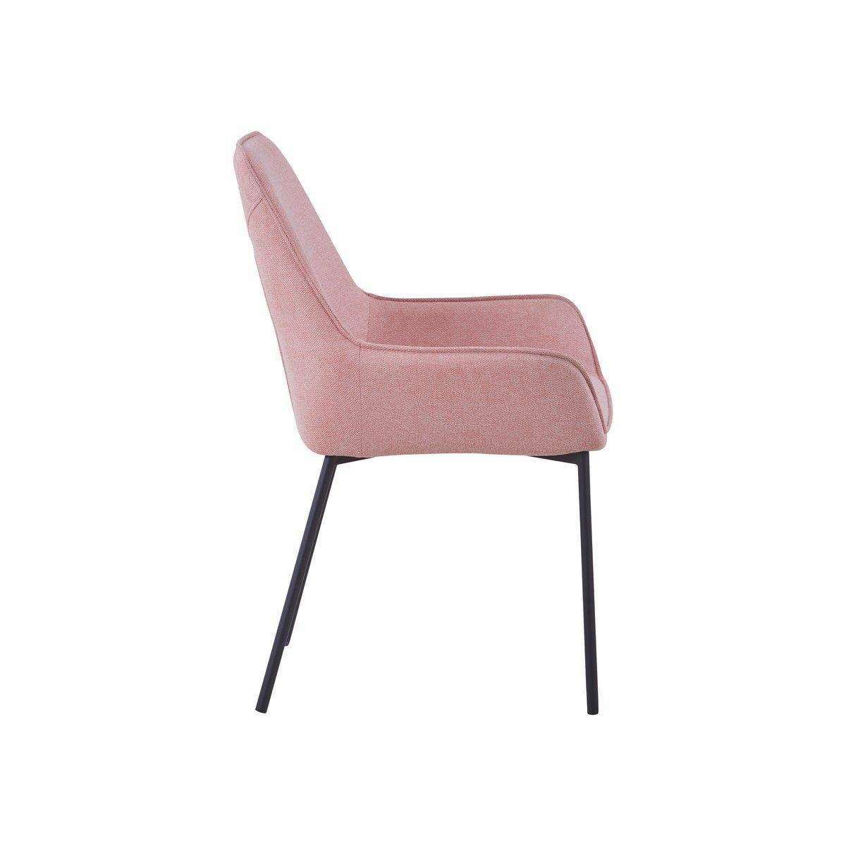 2er Set Armlehnstuhl Esszimmerstuhl Strukturstoff rose, grob - HomeDesign Knaus