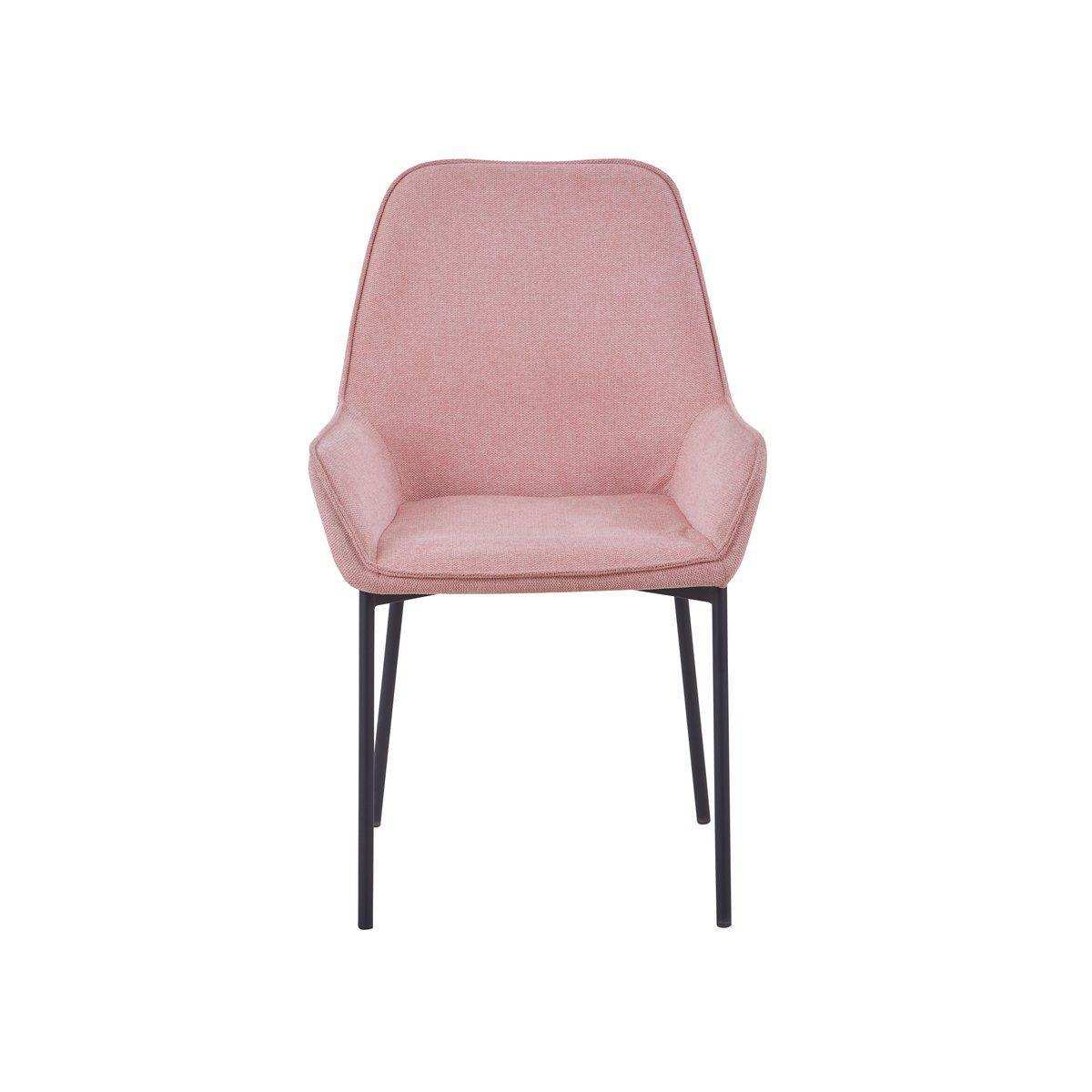 2er Set Armlehnstuhl Esszimmerstuhl Strukturstoff rose, grob - HomeDesign Knaus