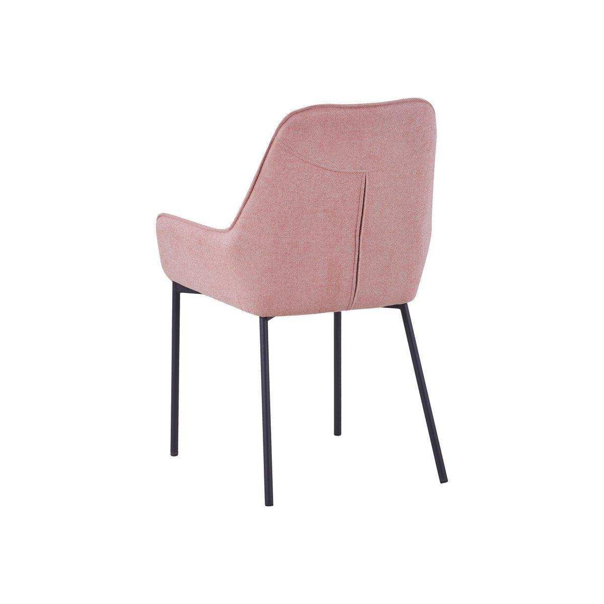 2er Set Armlehnstuhl Esszimmerstuhl Strukturstoff rose, grob - HomeDesign Knaus