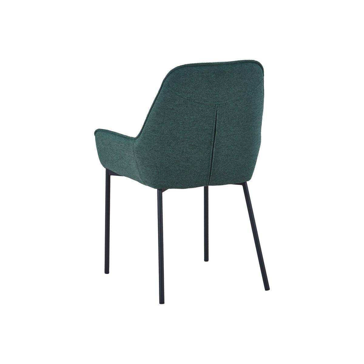 2er Set Armlehnstuhl Esszimmerstuhl Strukturstoff tannengrün, grob - HomeDesign Knaus