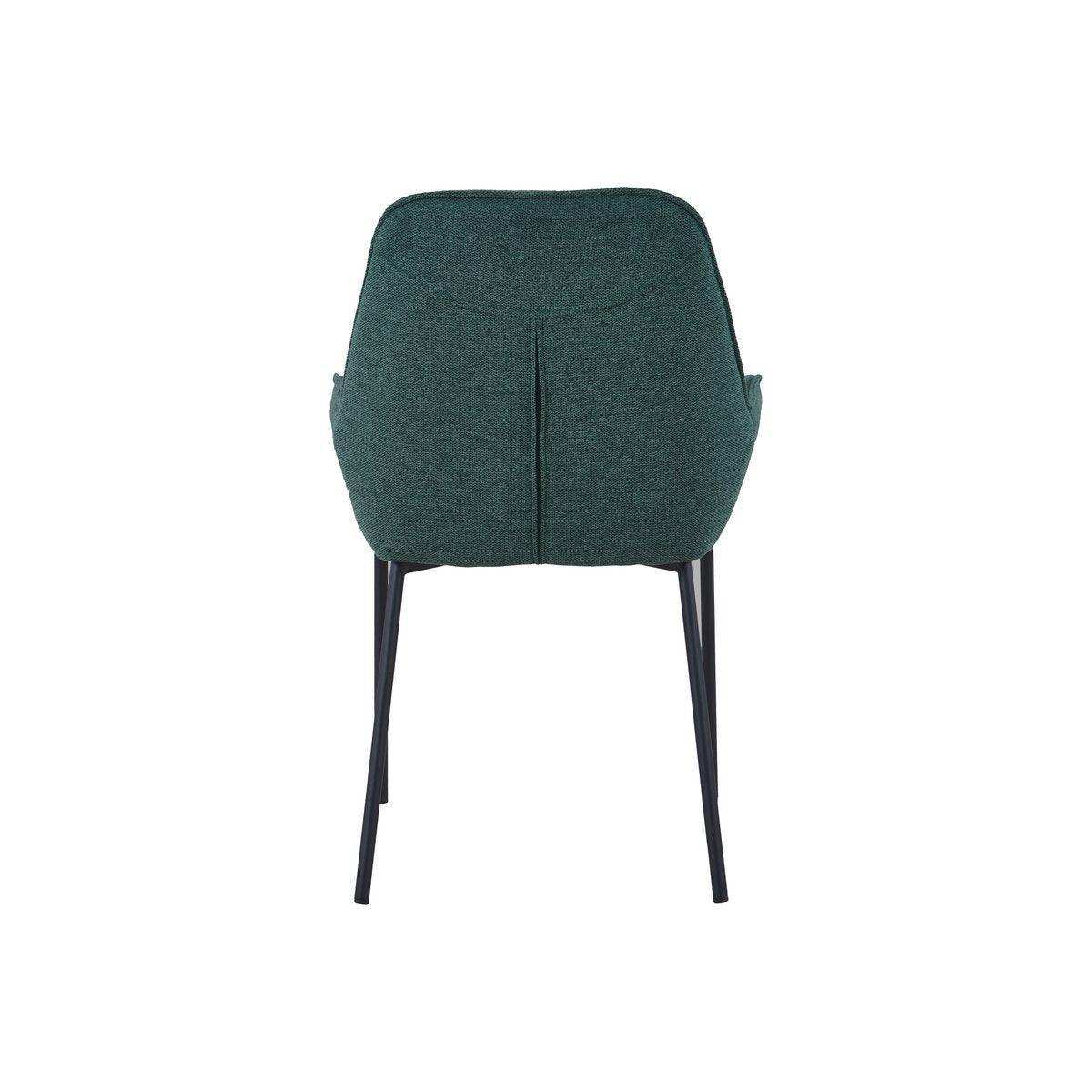 2er Set Armlehnstuhl Esszimmerstuhl Strukturstoff tannengrün, grob - HomeDesign Knaus