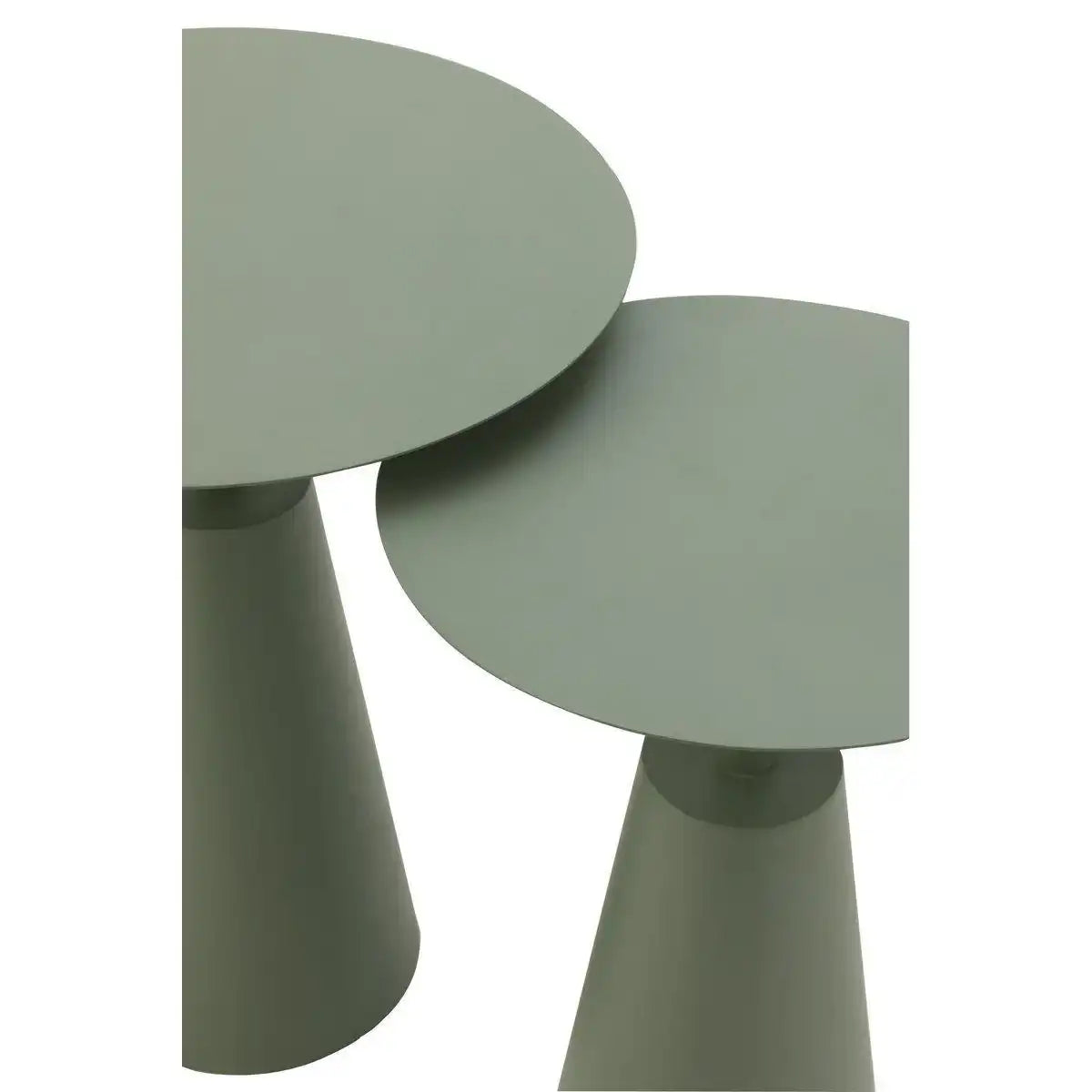 2er Set Beistelltisch Couchtisch Rund Eisen - HomeDesign Knaus
