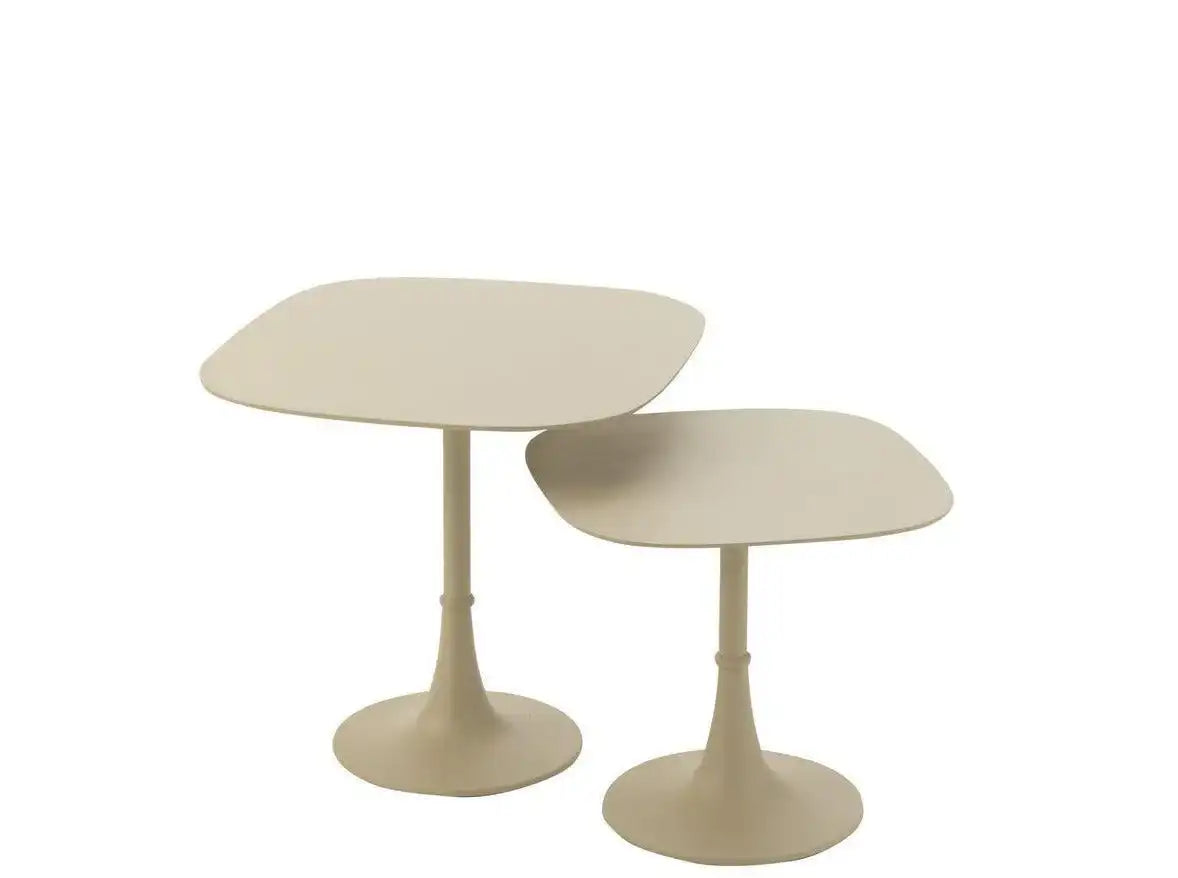 2er Set Beistelltisch Couchtisch Square Eisen - HomeDesign Knaus