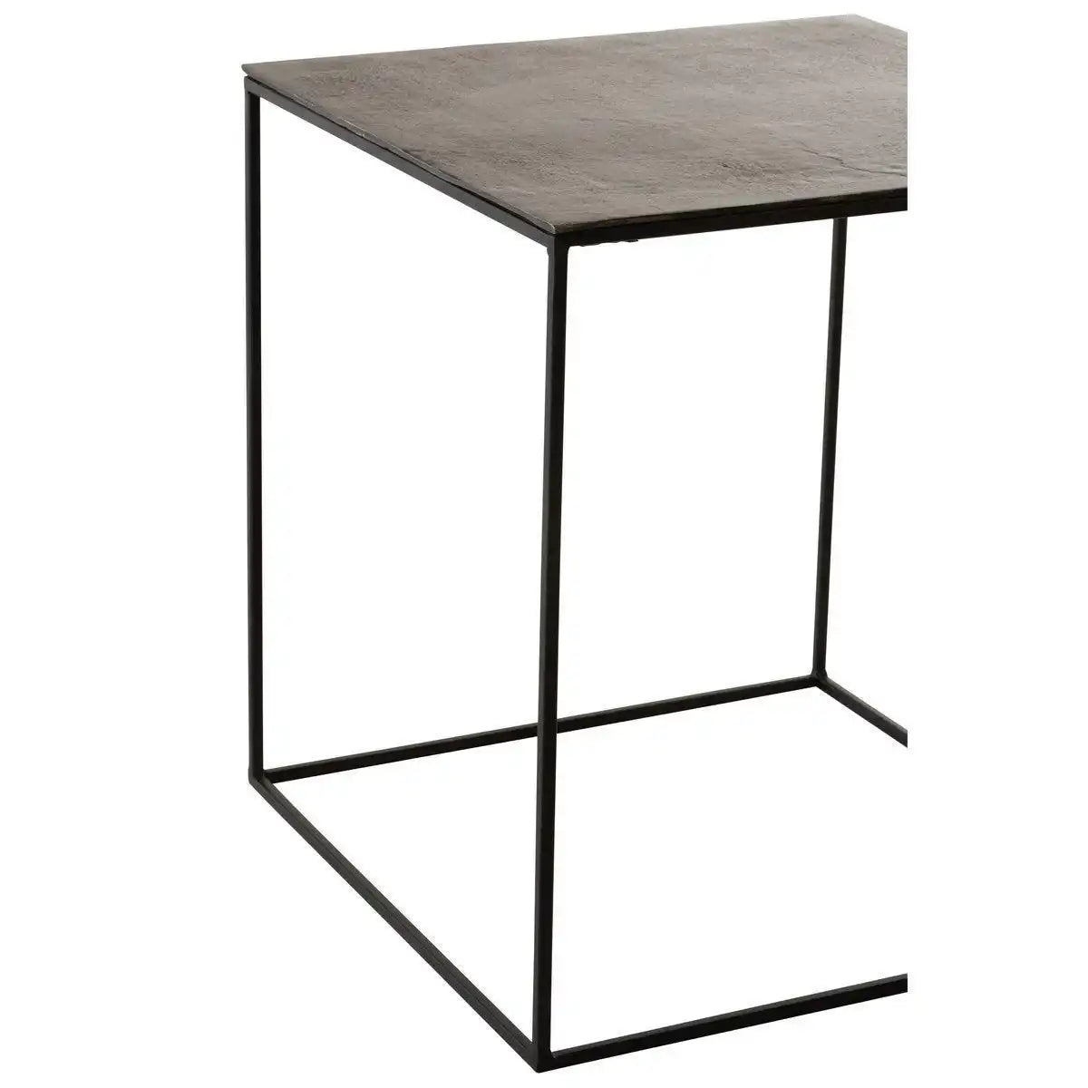 2er Set Beistelltisch Oxidize Aluminium/Eisen Schwarz/Grün - HomeDesign Knaus