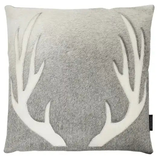 2er-Set Echtfell Kissen Kuhgeweih 45x45cm - HomeDesign Knaus