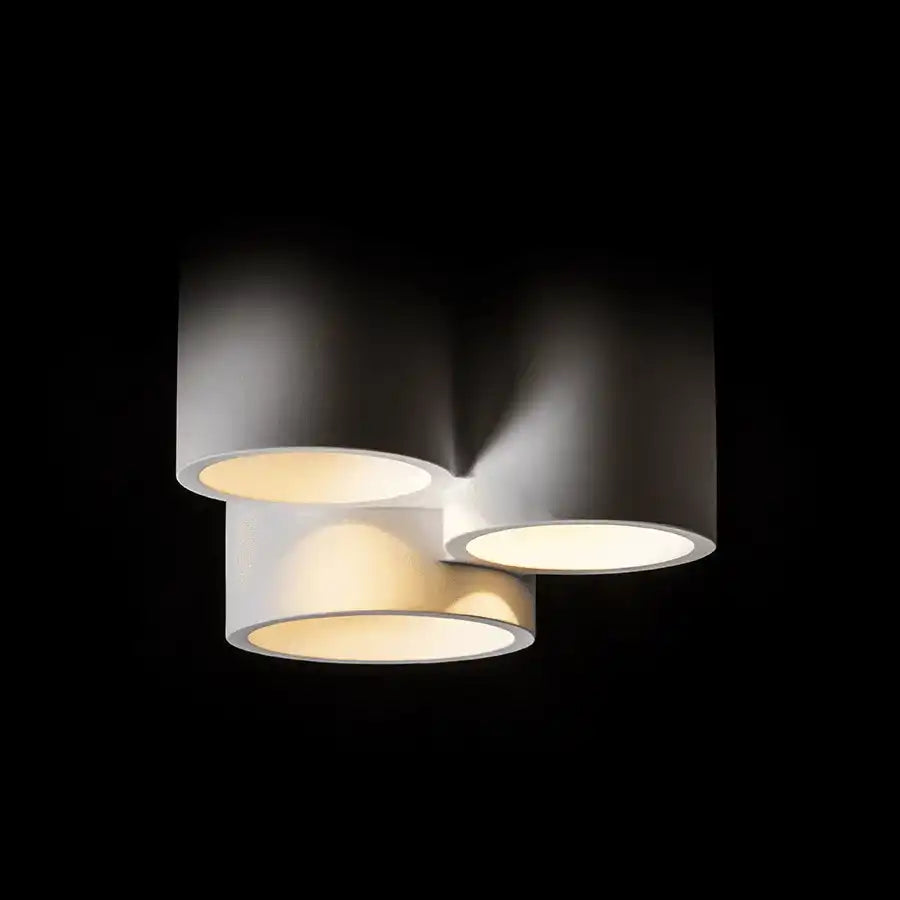 2er Set GINA LED Deckenleuchte Deckenspot Gips weiß GU10 - HomeDesign Knaus