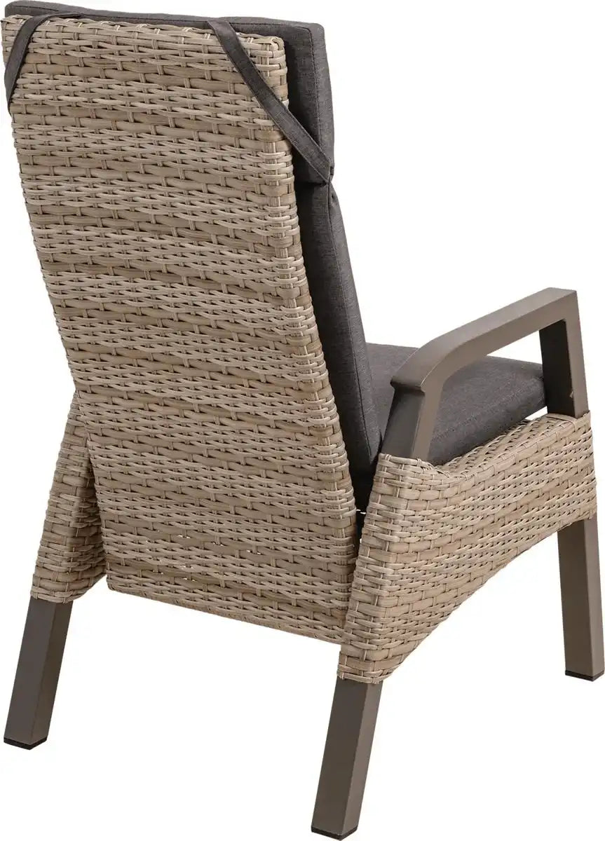 2er Set Loungestuhl Gartensessel Treviso Forte Rückenlehne verstellbar - HomeDesign Knaus