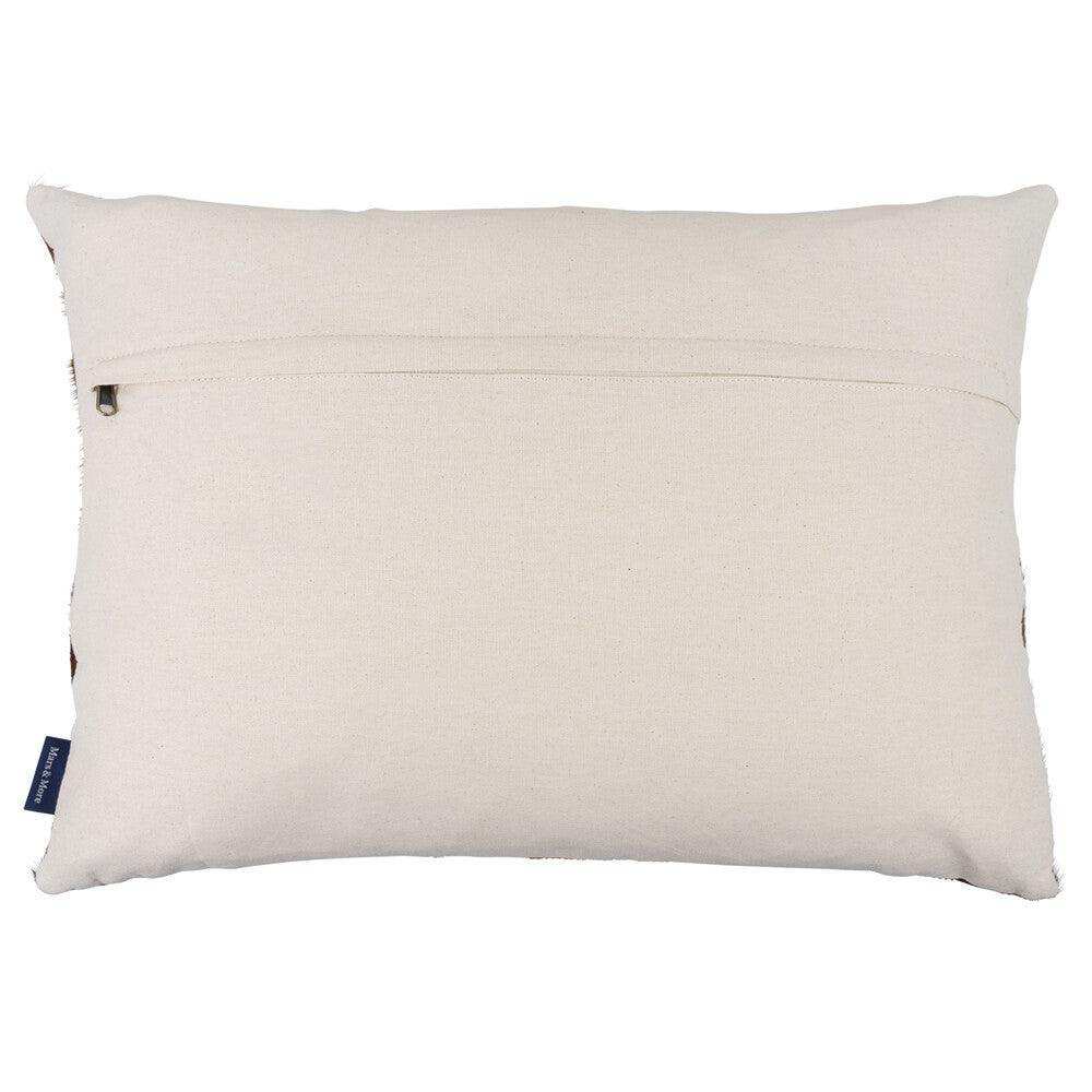 2er-Set Rindsleder Kuh Zierkissen Kissen braun/weiß 45x60cm - HomeDesign Knaus