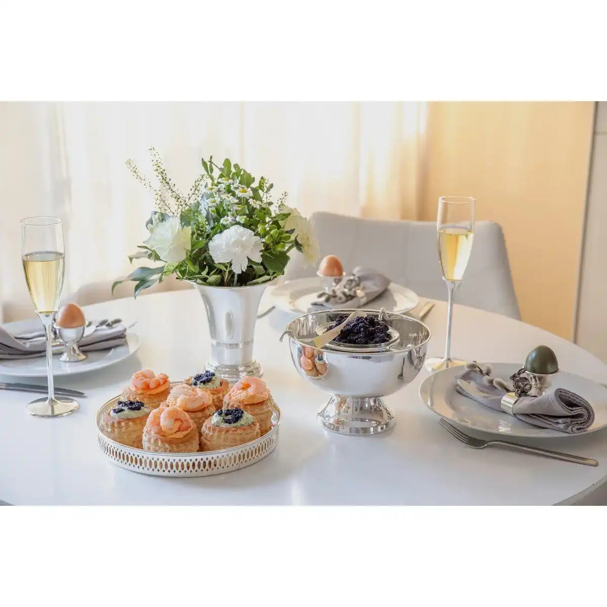 2er-Set Sektgläser Victoria aus Zink Luxus Champagnergläser - HomeDesign Knaus