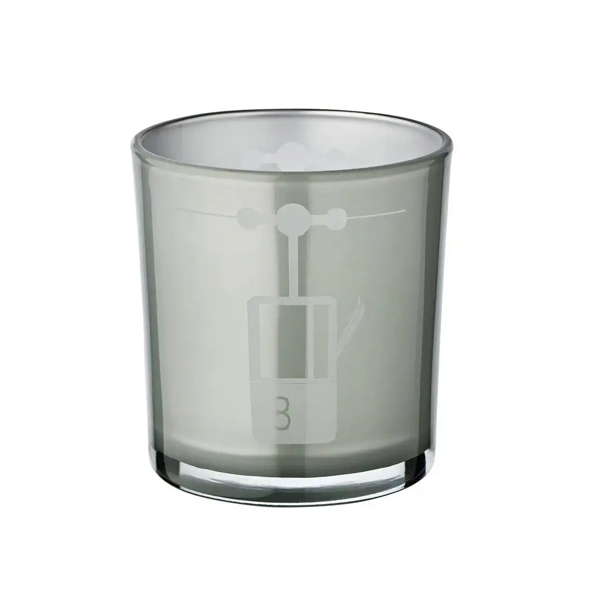 2er-Set Teelichtglas Lift (Höhe 8 cm, ø 7,5 cm) in Grau, Windlicht mit sportlichem Skilift-Motiv - HomeDesign Knaus