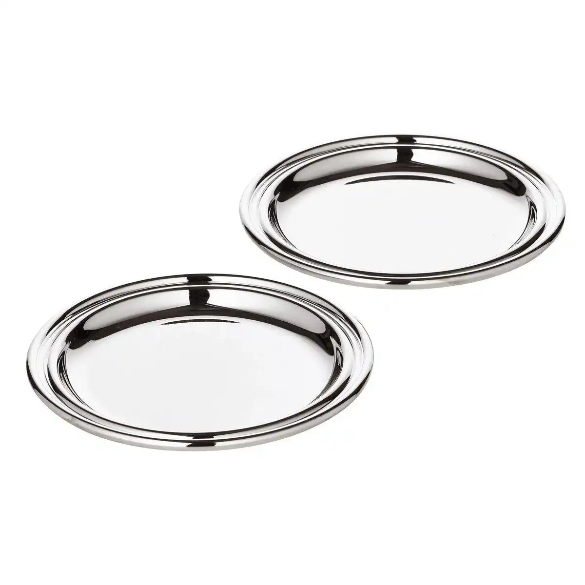 2er Set Untersetzer Gläseruntersetzer Astoria, edel versilbert, Durchmesser 11 cm - HomeDesign Knaus