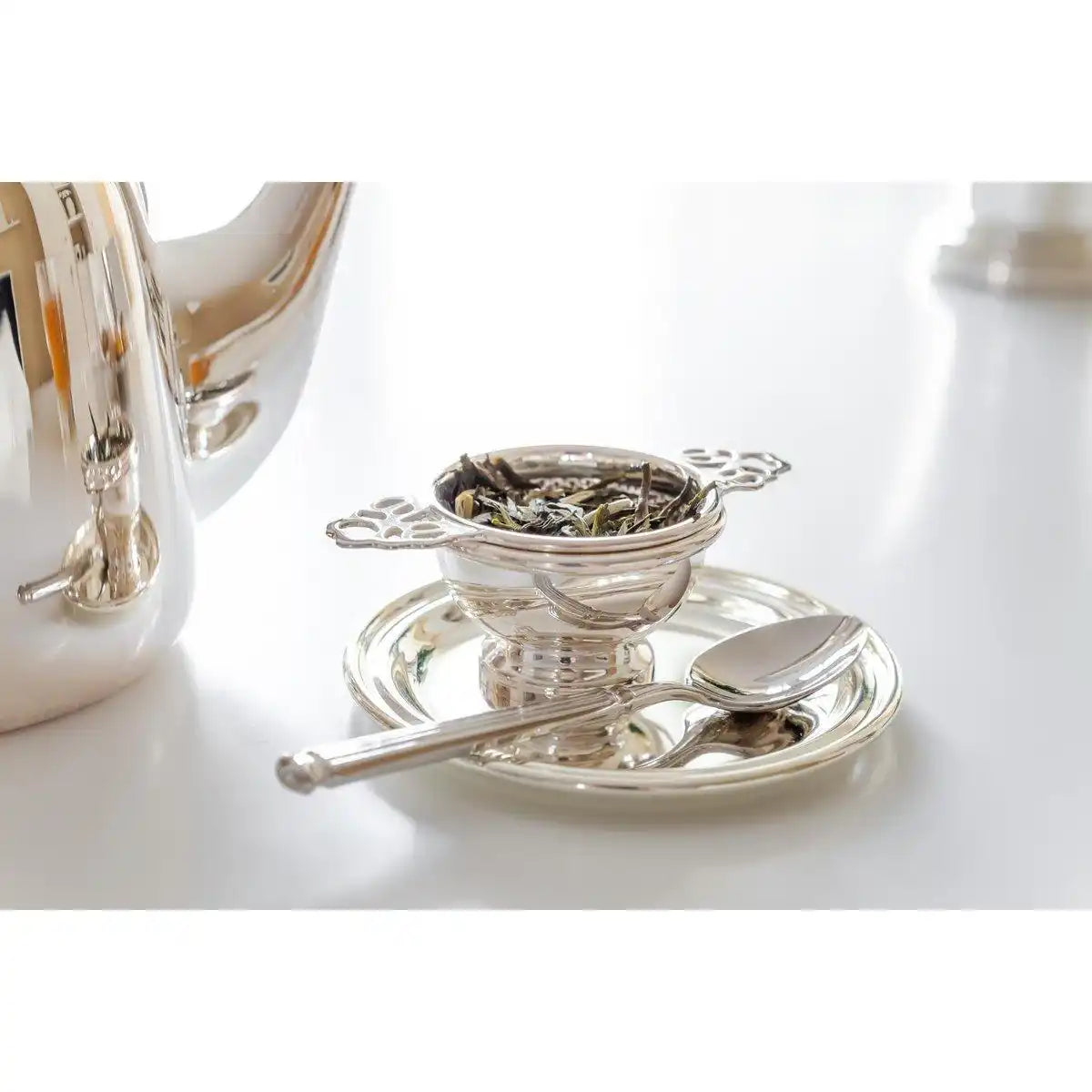 2er Set Untersetzer Gläseruntersetzer Astoria, edel versilbert, Durchmesser 11 cm - HomeDesign Knaus