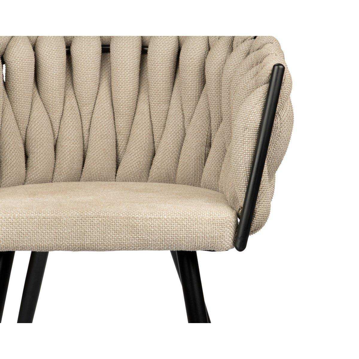 2er-Set Wave Stuhl Esszimmerstuhl Sessel Beige - HomeDesign Knaus