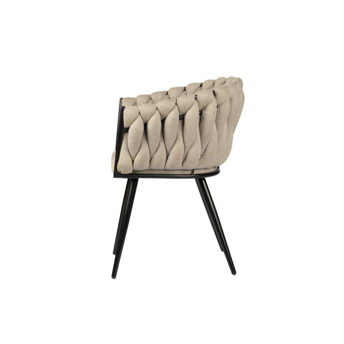2er-Set Wave Stuhl Esszimmerstuhl Sessel Beige - HomeDesign Knaus