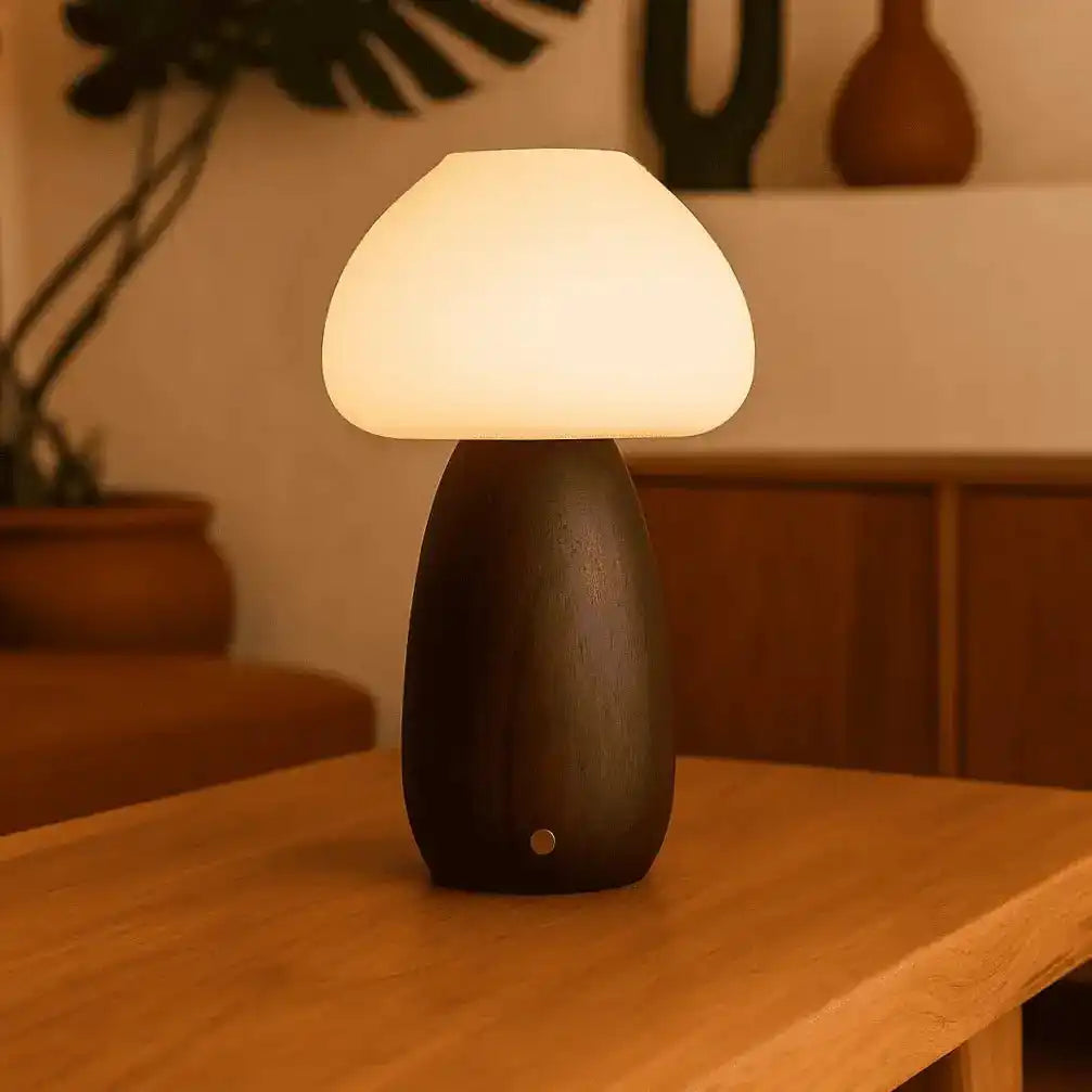 Bären Sie dunkelbraune stilvolle wiederaufladbare Lampe-schnurlos, dimmbar, umweltfreundliches Design