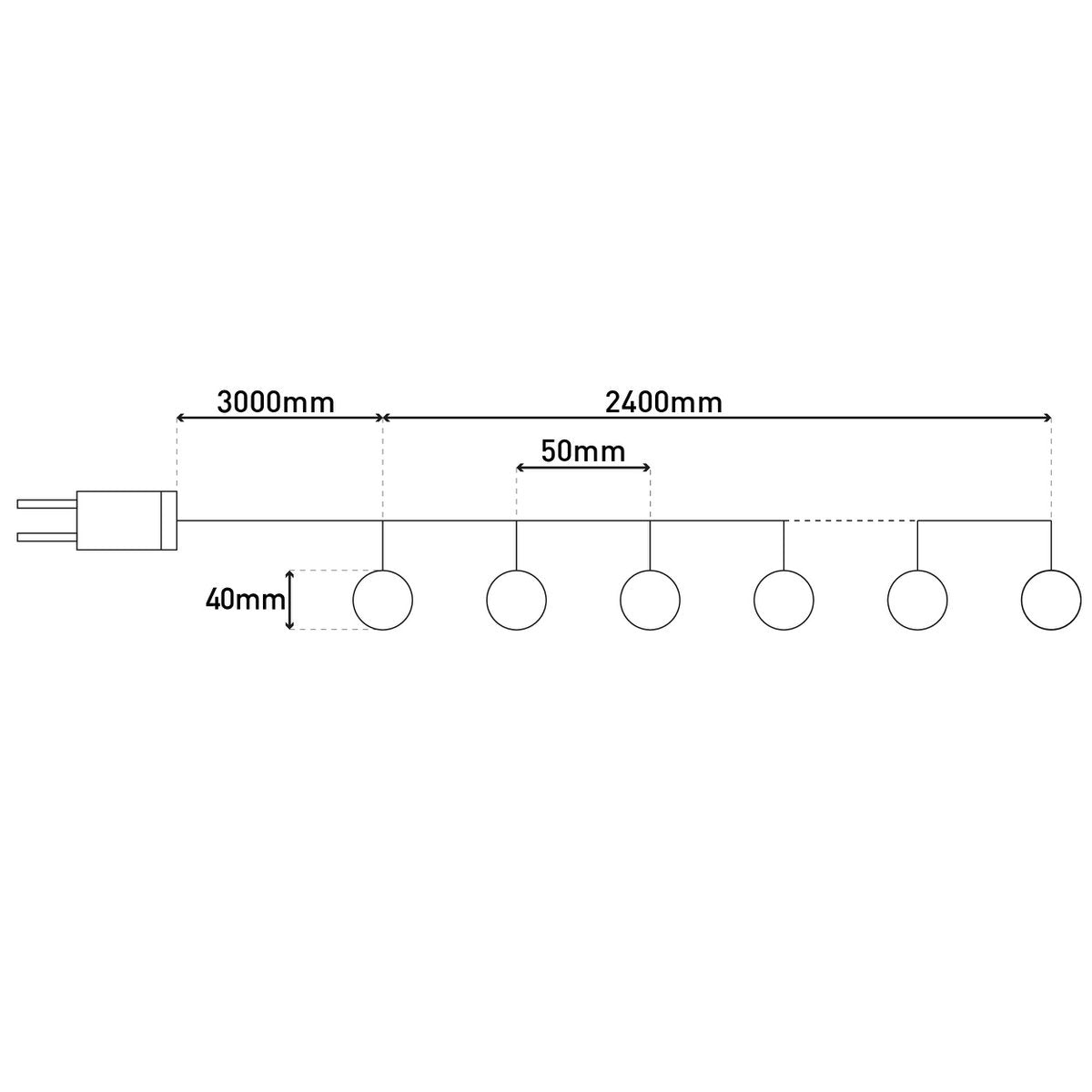 LED-Outdoor-Weihnachtslichterkette l: 250cm rot