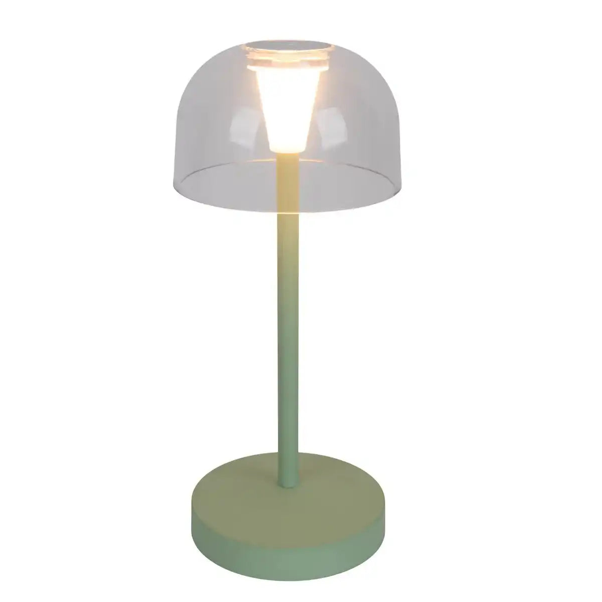 2-er Set LED-Akku-Tischleuchte "GOMBA" für Außen und Innen, aus Metall und Kunststoff in Mint , 18,5 cm hoch