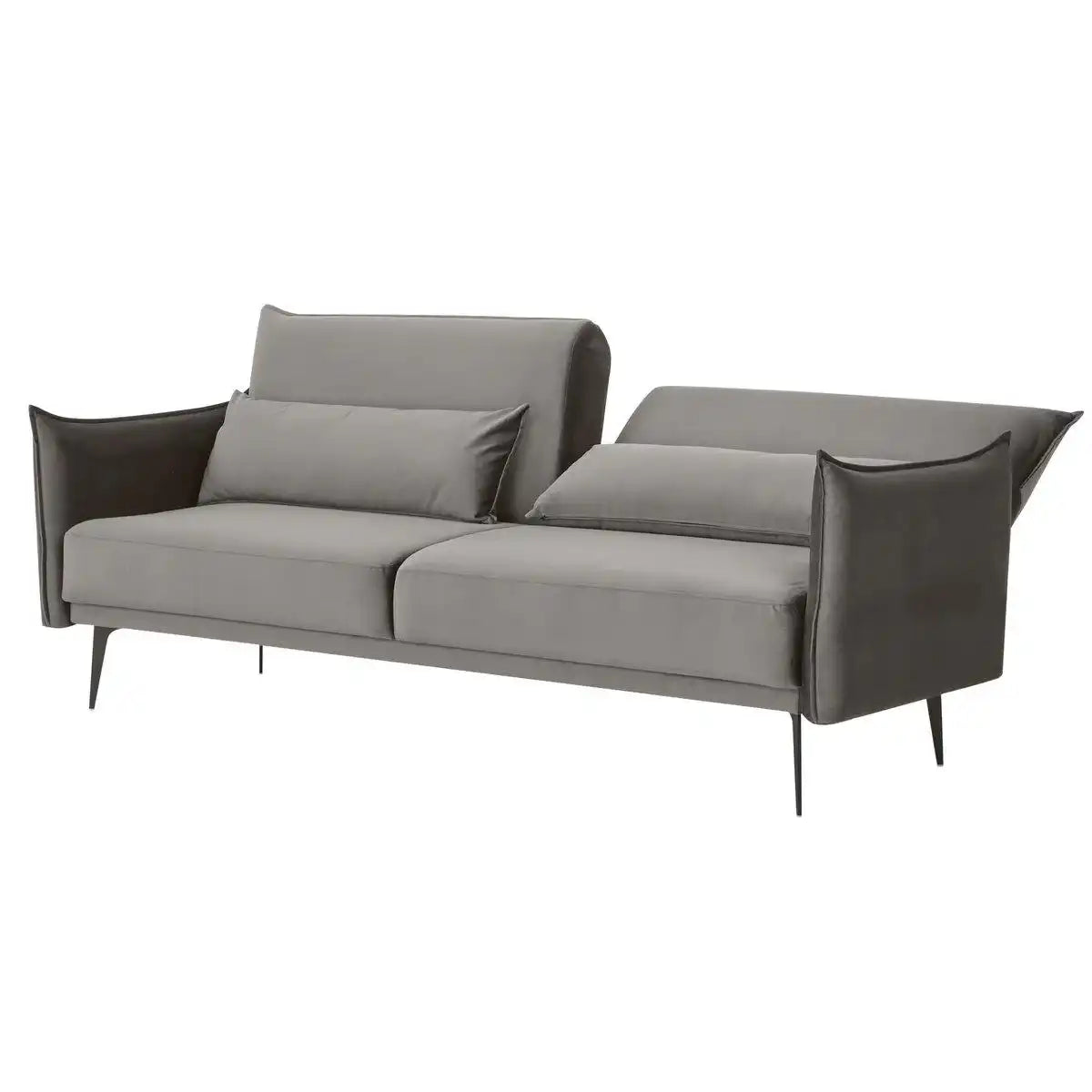 3-Sitzer Sofa Samt Grau - HomeDesign Knaus