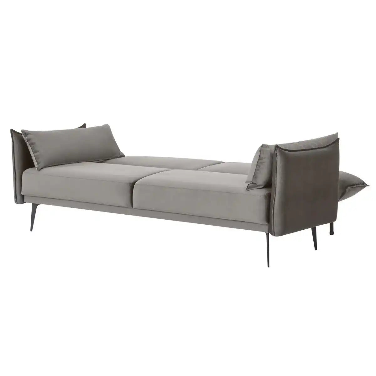 3-Sitzer Sofa Samt Grau - HomeDesign Knaus