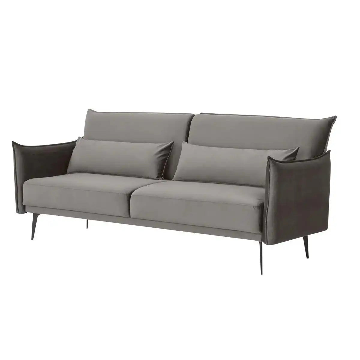 3-Sitzer Sofa Samt Grau - HomeDesign Knaus