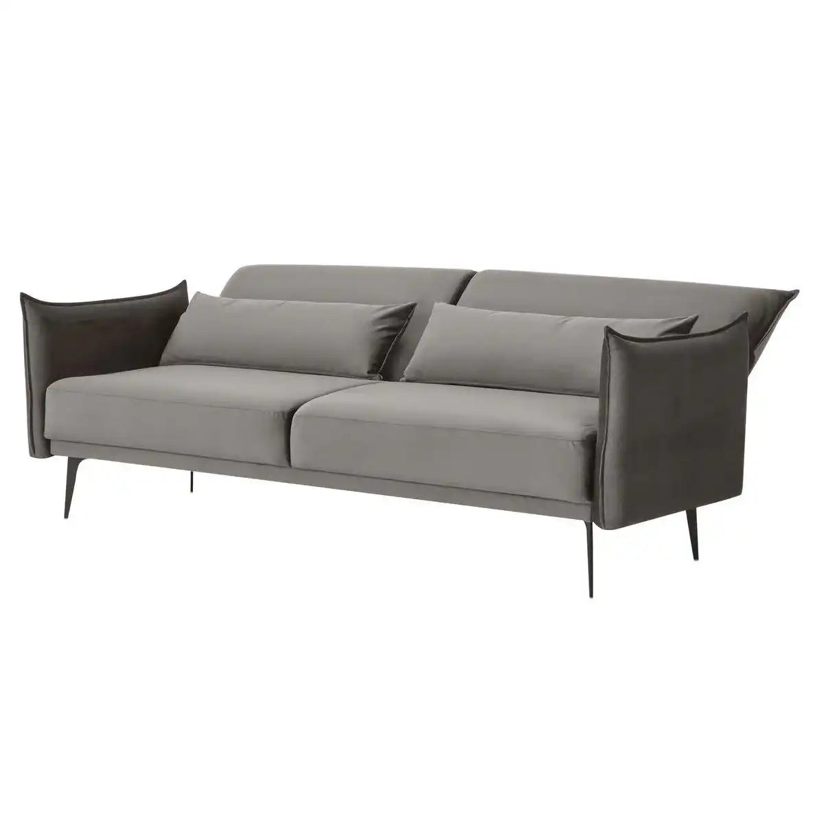 3-Sitzer Sofa Samt Grau - HomeDesign Knaus