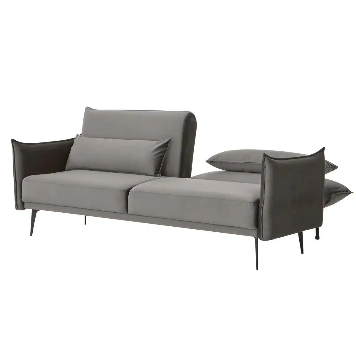 3-Sitzer Sofa Samt Grau - HomeDesign Knaus