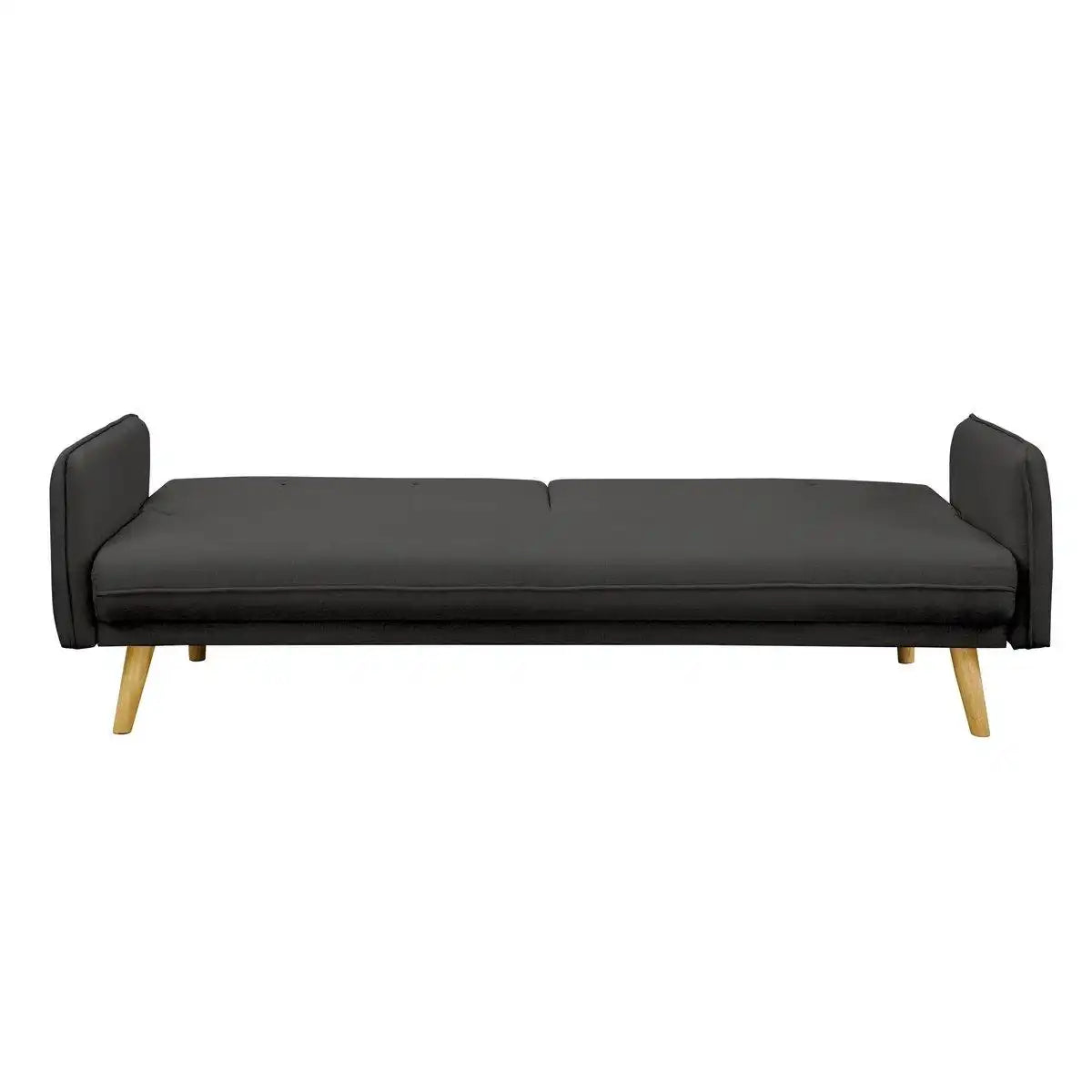3-Sitzer Sofa Strukturstoff fein Dunkelgrau - HomeDesign Knaus