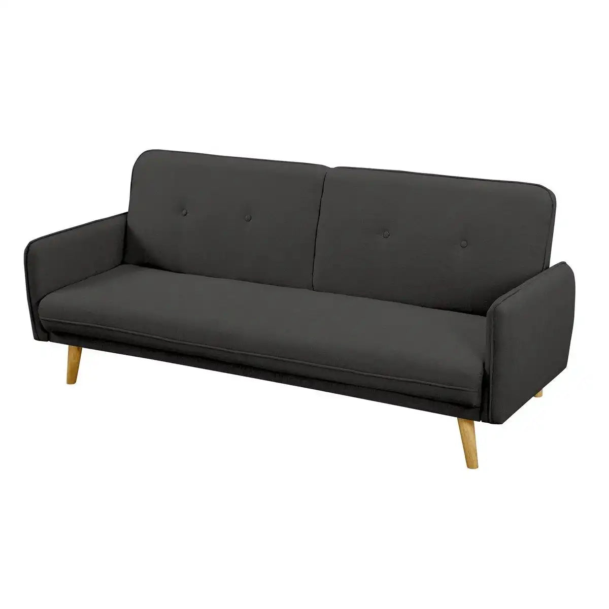 3-Sitzer Sofa Strukturstoff fein Dunkelgrau - HomeDesign Knaus
