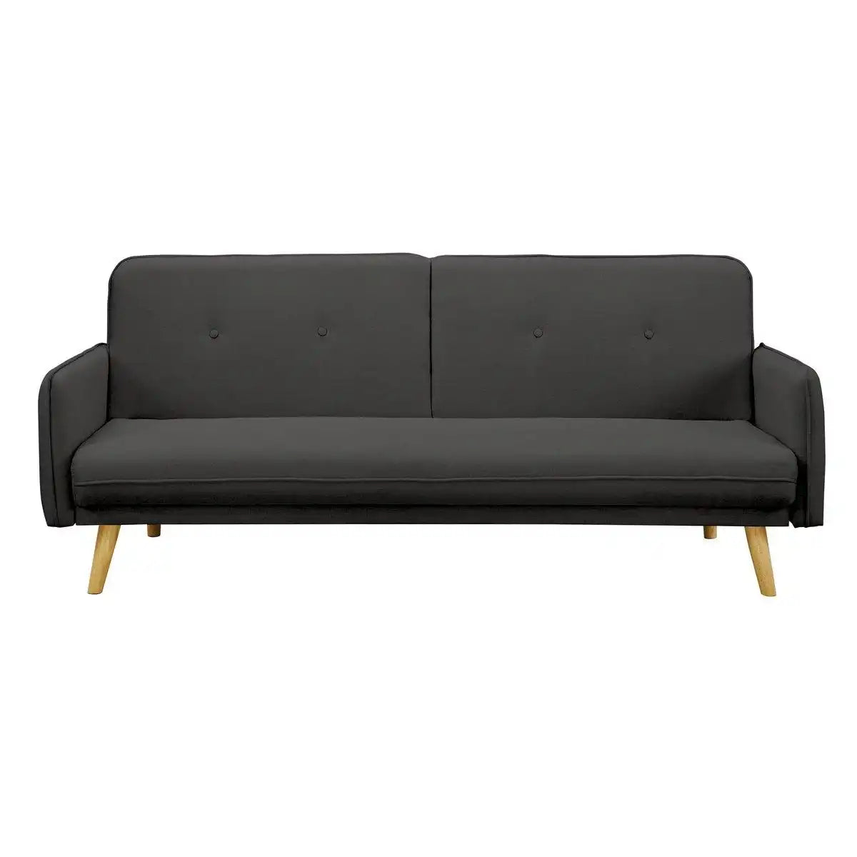 3-Sitzer Sofa Strukturstoff fein Dunkelgrau - HomeDesign Knaus