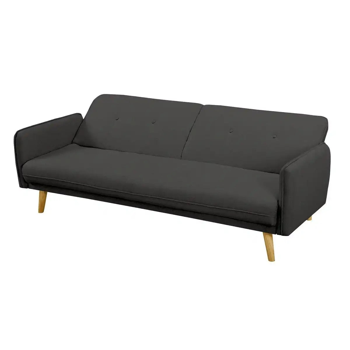 3-Sitzer Sofa Strukturstoff fein Dunkelgrau - HomeDesign Knaus