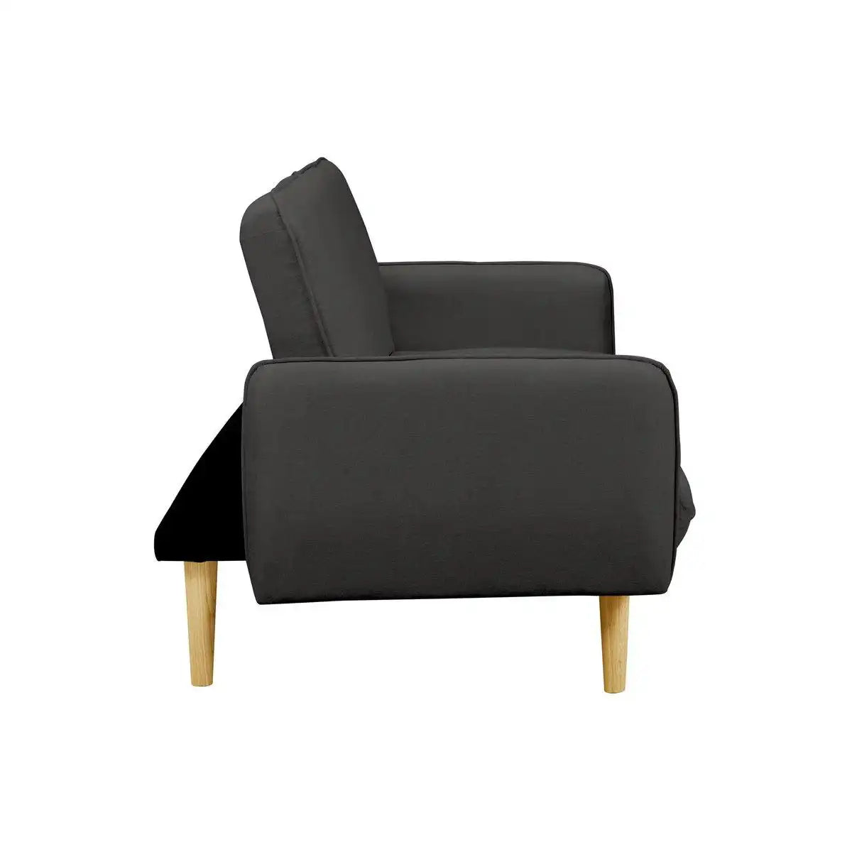 3-Sitzer Sofa Strukturstoff fein Dunkelgrau - HomeDesign Knaus