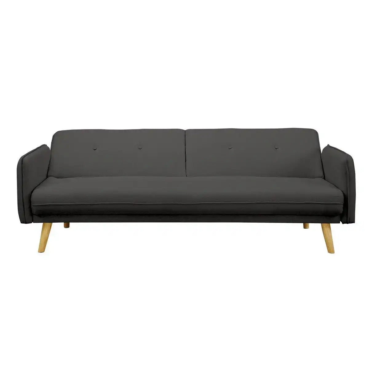 3-Sitzer Sofa Strukturstoff fein Dunkelgrau - HomeDesign Knaus