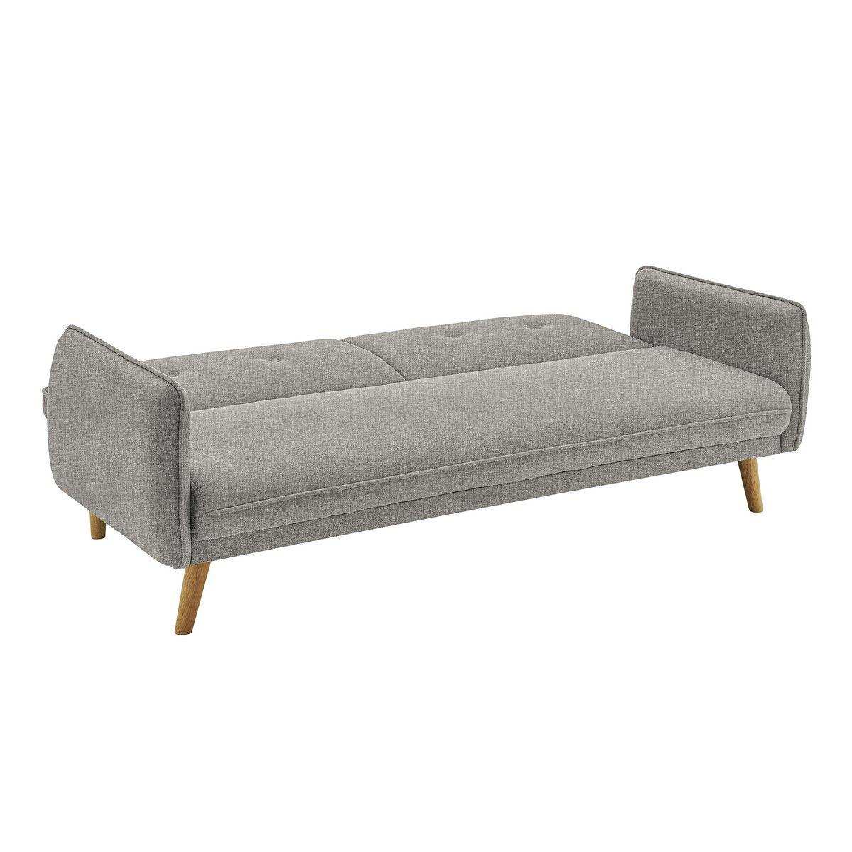 3-Sitzer Sofa Strukturstoff fein Hellgrau - HomeDesign Knaus