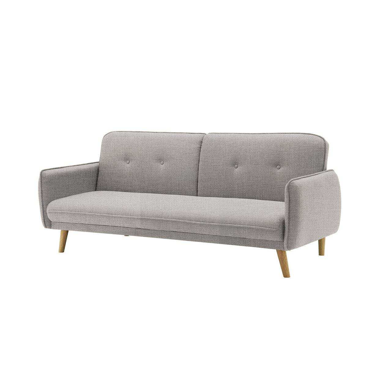 3-Sitzer Sofa Strukturstoff fein Hellgrau - HomeDesign Knaus