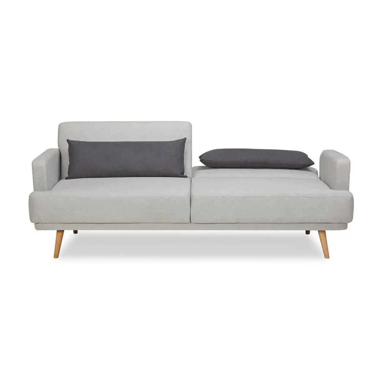 3-Sitzer Sofa Webstoff Grau - HomeDesign Knaus